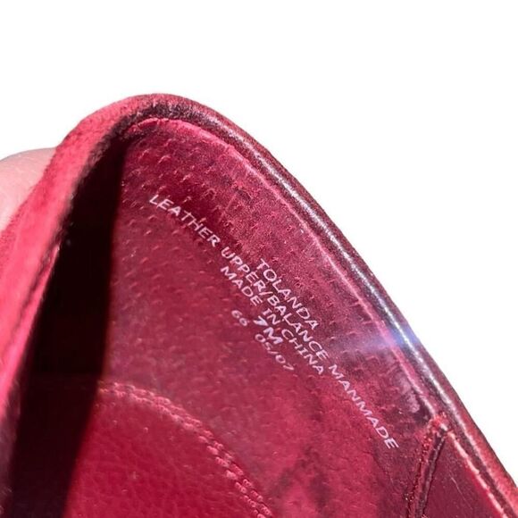 Women's Liz Claiborne Red Suede Tassel Loafers Size 7M - Picture 6 of 8